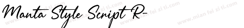 Manta Style Script R字体转换